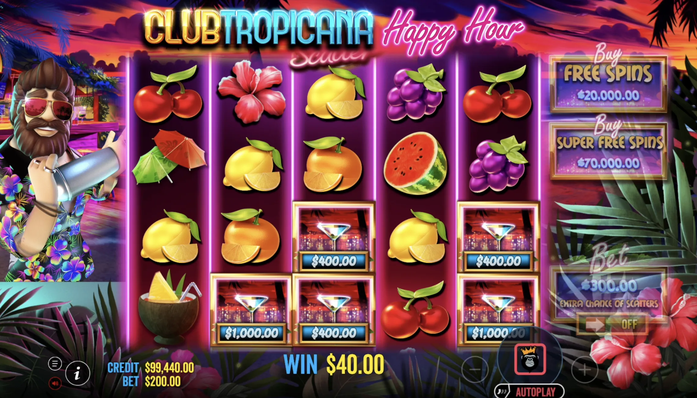 Club Tropicana - Happy Hour Slot